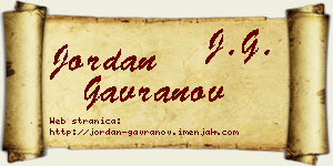 Jordan Gavranov vizit kartica